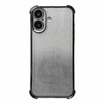 For iPhone 17 Electrpolated Glitter Four-corner Shockproof Space TPU Phone Case(Gradient Black)