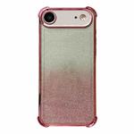 For iPhone Air Electrpolated Glitter Four-corner Shockproof Space TPU Phone Case(Gradient Pink)