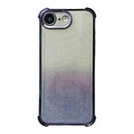 For iPhone 16e Electrpolated Glitter Four-corner Shockproof Space TPU Phone Case(Gradient Purple)