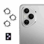 For Honor 400 Pro Global ENKAY Hat-Prince 9H Rear Camera Lens Aluminium Alloy Tempered Glass Film(Silver)