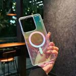 For Motorola Moto G Play 5G 2025 Glitter Color-Plated MagSafe Shockproof Phone Case(Transparent)