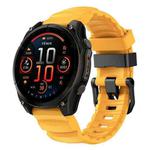 For Gamin 26mm Wild Trail Sport Silicone Watch Band(Daylight Yellow)