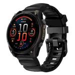 For Gamin 22mm Wild Trail Sport Silicone Watch Band(Black)