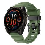For Gamin 22mm Wild Trail Sport Silicone Watch Band(Olive Green)