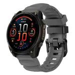 For Gamin 22mm Wild Trail Sport Silicone Watch Band(Space Gray)
