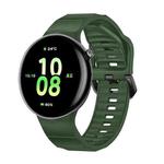 For Honor Watch Fit Black Buckle Single Color Silicone Watch Band(Wilderness Green)