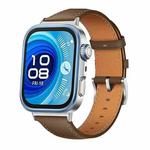 For Huawei Watch Fit 4 / Fit 4 Pro / Fit 3 Leather Watch Band Wristband(Brown)