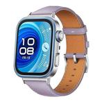 For Huawei Watch Fit 4 / Fit 4 Pro / Fit 3 Leather Watch Band Wristband(Purple)