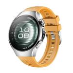 For Huawei Watch 5 42mm Vertical Silicone Watch Band(Yellow)