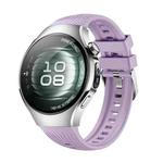 For Huawei Watch 5 42mm Vertical Silicone Watch Band(Light Purple)