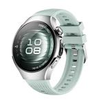 For Huawei Watch 5 42mm Vertical Silicone Watch Band(Light Green)