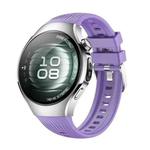 For Huawei Watch 5 42mm Vertical Silicone Watch Band(Lilac)