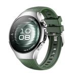 For Huawei Watch 5 42mm Vertical Silicone Watch Band(Wilderness Green)