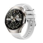 For Huawei Watch 5 46mm Vertical Silicone Watch Band(White)