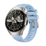 For Huawei Watch 5 46mm Vertical Silicone Watch Band(Light Blue)