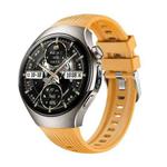 For Huawei Watch 5 46mm Vertical Silicone Watch Band(Yellow)