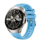 For Huawei Watch 5 46mm Vertical Silicone Watch Band(Sky Blue)