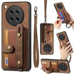 For OPPO Find X8s Retro Cross Wristband Wallet Leather Back Phone Case(Brown)