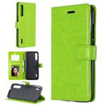 For Xiaomi Mi 9 Crazy Horse Texture Horizontal Flip Leather Case with Holder & Card Slots & Wallet & Photo Frame(Green)
