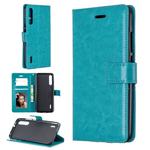 Crazy Horse Texture Horizontal Flip Leather Case with Holder & Card Slots & Wallet & Photo Frame For Xiaomi Mi A3(blue)