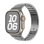 For Apple Watch 46mm / 49mm / 45mm / 44mm Curved Side Detachable Stainless Steel Watch Band(Titanium)