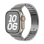 For Apple Watch 42mm / 41mm / 40mm / 38mm Curved Side Detachable Stainless Steel Watch Band(Titanium)