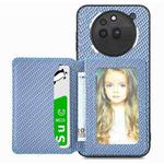 For Nothing Phone 3a Pro Carbon Fiber Magnetic Card Bag Phone Case(Blue)