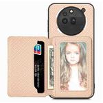 For Nothing Phone 3a Pro Carbon Fiber Magnetic Card Bag Phone Case(Khaki)
