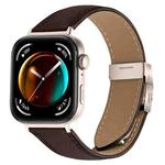 For Huawei Watch Fit 4 / Fit 4 Pro / Fit 3 Lychee Texture Starlight Turtle Back Buckle Leather Watch Band(Coffee Color)