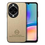 For Huawei nova 14 Twill Fabric Leather Skin Back Phone Case(Khaki)