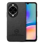 For Huawei nova 14 Twill Fabric Leather Skin Back Phone Case(Black)