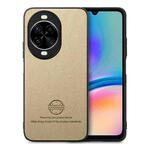 For Huawei nova 14 Pro Twill Fabric Leather Skin Back Phone Case(Khaki)