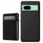 For Google Pixel 8a Suteni H19 Litchi Grain 2-in-1 Removable Card Box Back Phone Case(Black)