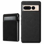 For Google Pixel 7 Pro Suteni H19 Litchi Grain 2-in-1 Removable Card Box Back Phone Case(Black)
