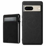 For Google Pixel 7 Suteni H19 Litchi Grain 2-in-1 Removable Card Box Back Phone Case(Black)