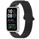 For Huawei Band 10 / 9 / 8 Magnetic Two Color Silicone Watch Band(Black)