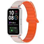 For Huawei Band 10 / 9 / 8 Magnetic Two Color Silicone Watch Band(Starlight Orange)