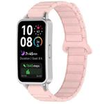 For Huawei Band 10 / 9 / 8 Magnetic Two Color Silicone Watch Band(Sand Pink)