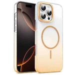 For iPhone 16 Pro Max Gold Diamond Glitter Gradient MagSafe Shockproof Phone Case(Gold)