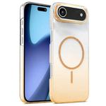 For iPhone 17 Air Gold Diamond Glitter Gradient MagSafe Shockproof Phone Case(Gold)