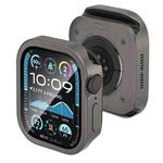 For Apple Watch Series 10 46mm Tempered Film Integrated Aluminum Watch Case(Titanium)
