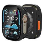 For Apple Watch Ultra 49mm Tempered Film Integrated Aluminum Watch Case(Black)