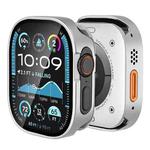 For Apple Watch Ultra 49mm Tempered Film Integrated Aluminum Watch Case(Silver)