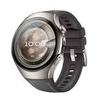 For Huawei Watch 5 42mm Silicone Hybrid Leather Watch Band(Gray)