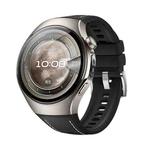 For Huawei Watch 5 42mm Silicone Hybrid Leather Watch Band(Black)