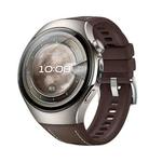 For Huawei Watch 5 46mm Silicone Hybrid Leather Watch Band(Brown)