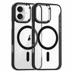 For iPhone 17 Metal Eyes Lens Ring MagSafe Anti-drop Phone Case(Black)
