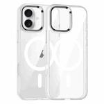 For iPhone 17 Metal Eyes Lens Ring MagSafe Anti-drop Phone Case(Transparent)