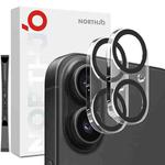 For iPhone 17 2pcs NORTHJO Camera Lens Protector 3D Night Shot Tempered Glass Film(Black)