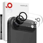 For iPhone 17 Air 2pcs NORTHJO Camera Lens Protector 3D Night Shot Tempered Glass Film(Black)